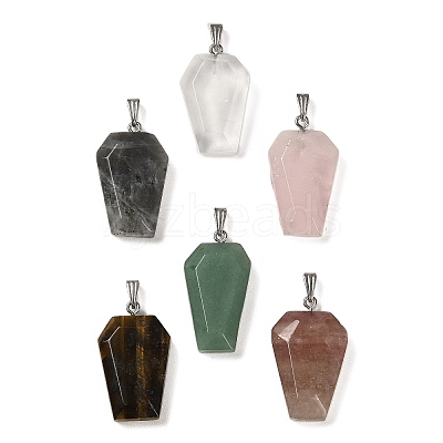 Natural Mixed Stone Pendants G-G004-06B-M01-1