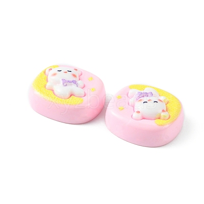 Opaque Cute Cartoon Resin Cabochons CRES-O006-06B-1