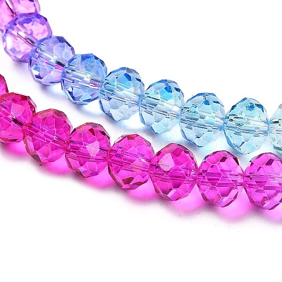 Transparent Painted Glass Beads Strands DGLA-A034-T8mm-A14-1