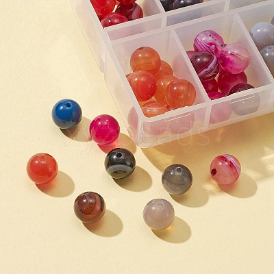 80Pcs 8 Styles Natural Agate Beads Set G-FS0002-43-1