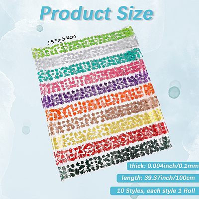10 Rolls PET Sticker Tapes AJEW-WH20020-246A-26-1