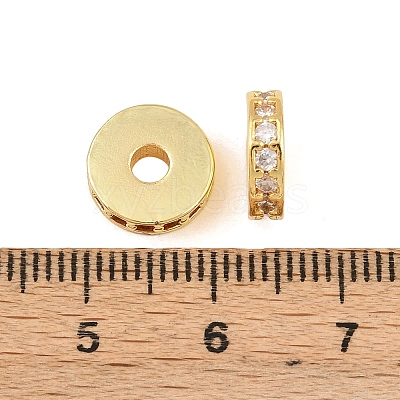Brass Micro Pave Cubic Zirconia Beads KK-H533-01G-04-1
