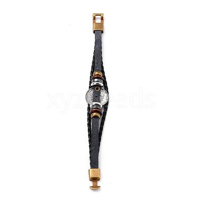 Braided Leather Cord Retro Multi-strand Bracelets BJEW-L616-20K-1