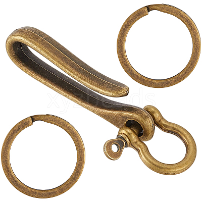 Tibetan Style 2Pcs Alloy Hook Clasps FIND-SC0016-52-1