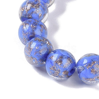 Handmade Gold Sand Lampwork Beads X-LAMP-Z009-01O-1
