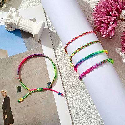 Braided Nylon Thread Cord Bracelets BJEW-SW00049-1