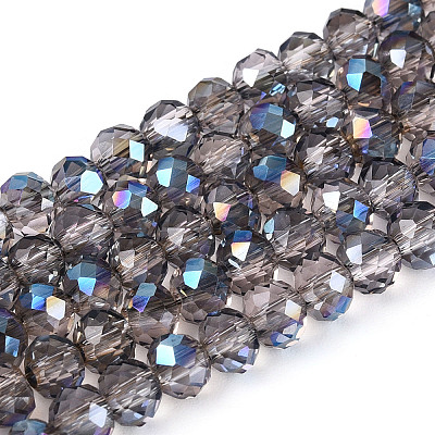 Electroplate Transparent Glass Beads Strands LS-EGLA-N054-T4mm-A01-1
