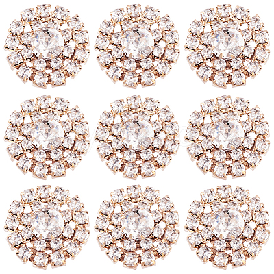 30Pcs Alloy Rhinestone Cabochons ALRI-GA0001-09KCG-1