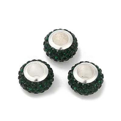 Alloy Rhinestone Clay Pave Beads ALRI-D300-03S-06-1