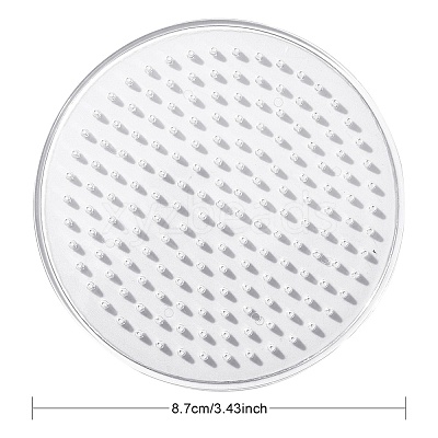 Flat Round ABC Plastic Pegboards Used for 5x5mm DIY Fuse Beads DIY-YW0008-18-1