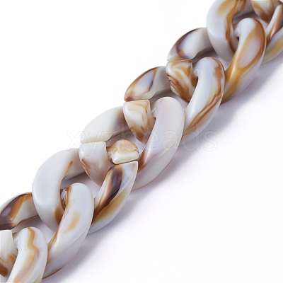 Handmade Acrylic Curb Chains X-AJEW-JB00679-04-1