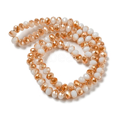 Electroplate Glass Beads Strands GLAA-K027-FR-A-M-1