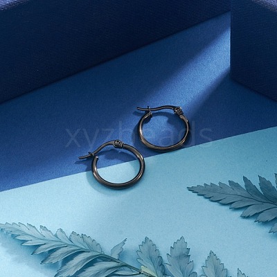304 Stainless Steel Hoop Earrings EJEW-F105-11B-1