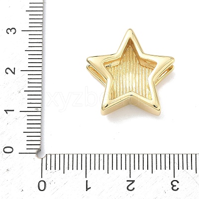 Star Brass Slide Charms X-KK-P349-18A-G-1