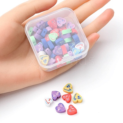 65Pcs Handmade Polymer Clay Beads CLAY-YW0001-68-1