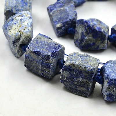 Nuggets Natural Lapis Lazuli Beads Strands G-N0135-06-1