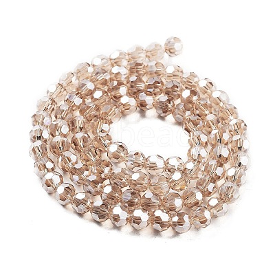 Electroplate Transparent Glass Beads Strands LS-EGLA-A035-T6mm-A22-1
