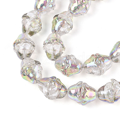 Electroplate Transparent Glass Beads Strands X1-EGLA-N020-03H-1