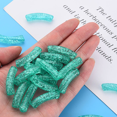 Transparent Crackle Acrylic Beads CACR-S009-001A-N68-1