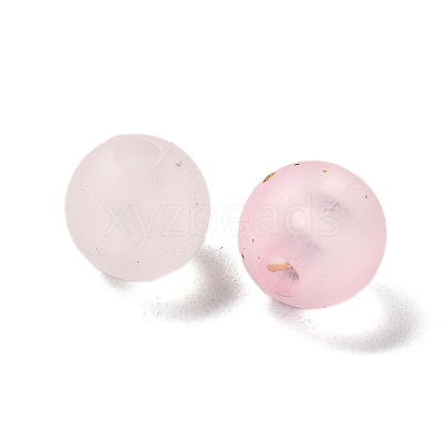 Frosted Transparent Acrylic Beads OACR-F013-13B-1