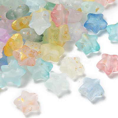 Gradient Color Transparent Acrylic Beads X-OACR-M023-04B-1