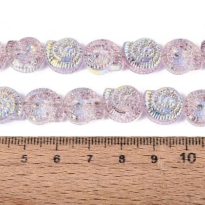 Electroplate Transparent Glass Beads Strands EGLA-Q136-02A-02-1