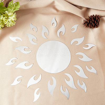 Sunflower Acrylic Mirrors Wall Stickers DIY-WH0167-49B-1
