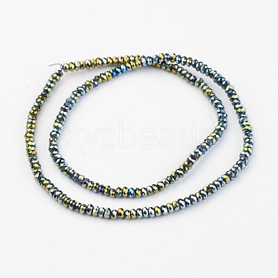 Electroplate Glass Beads Strands EGLA-P018-2mm-F05-1