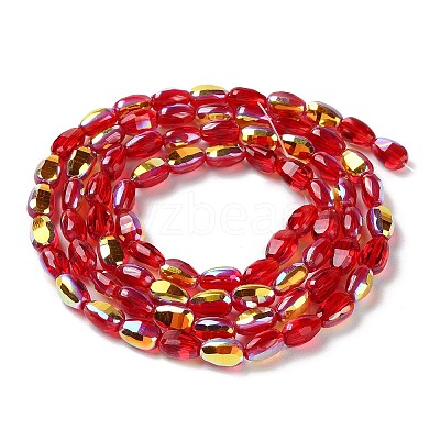 Transparent Electroplate Glass Beads Strands GLAA-Q099-F01-M02-1