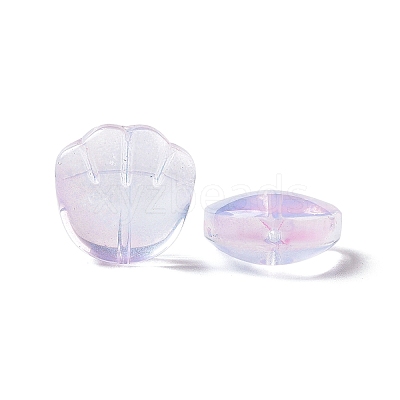 Transparent Spray Painted Glass Beads GLAA-I050-12G-1