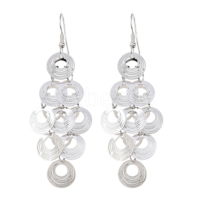 Brass Dangle Earrings EJEW-B157-02D-P-1