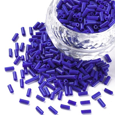 Opaque Colours Glass Bugle Beads SEED-N005-001-B02-1