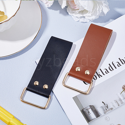 2Pcs 2 Style Leather Tape Measure Clip for Belt AJEW-GF0007-76-1