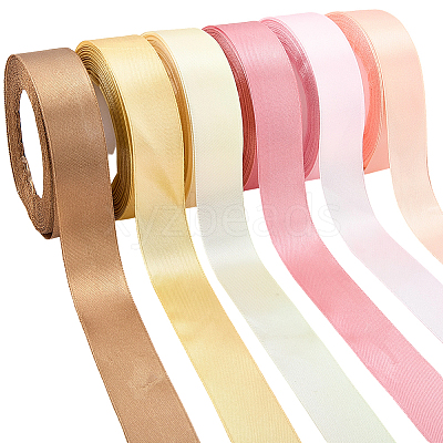 6 Rolls 6 Colors Polyester Ribbon OCOR-CP0001-27A-1