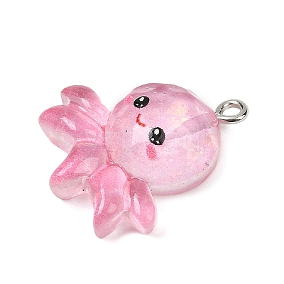 Ocean Theme Transparent Resin Pendants RESI-I351-03P-06-1