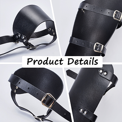 Imitation Leather Boot Cover AJEW-WH20003-14B-1