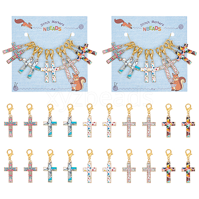 Religion Theme Cross Stitch Markers HJEW-AB00186-1