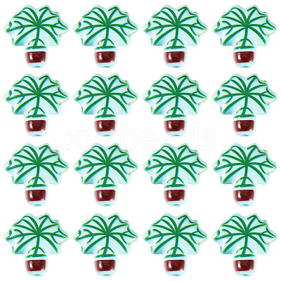 20Pcs Printed Opaque Acrylic Beads OACR-TA0004-73B-1