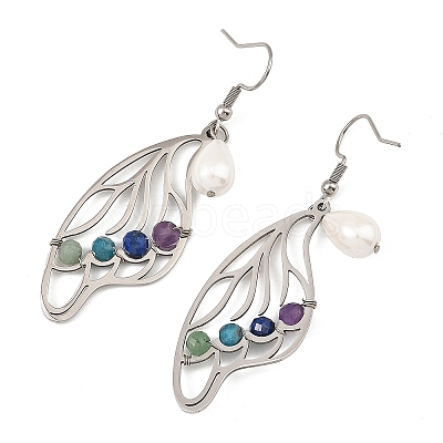 201 Stainless Steel Dangle Earrings for Women EJEW-JE07501-02-1
