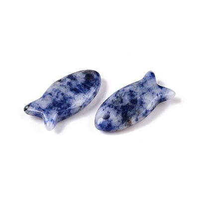 Natural Blue Spot Jasper Pendants X-G-N342-106F-1
