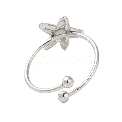 Non-Tarnish 304 Stainless Steel Open Cuff Ring RJEW-M167-08C-P-1