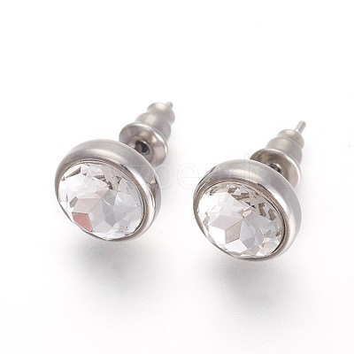 304 Stainless Steel Stud Earrings EJEW-F182-A08-1