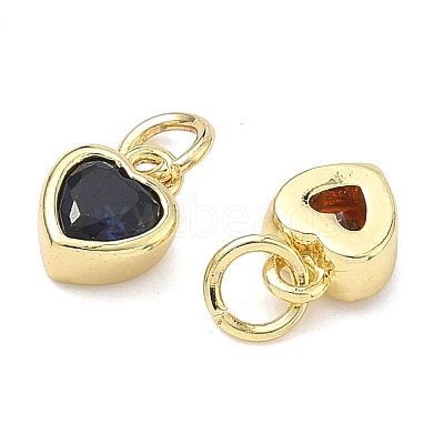 Brass with Cubic Zirconia Pendants KK-K417-04G-1