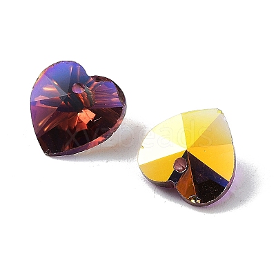 Electroplate Glass Charms GGLA-Z002-02B-1