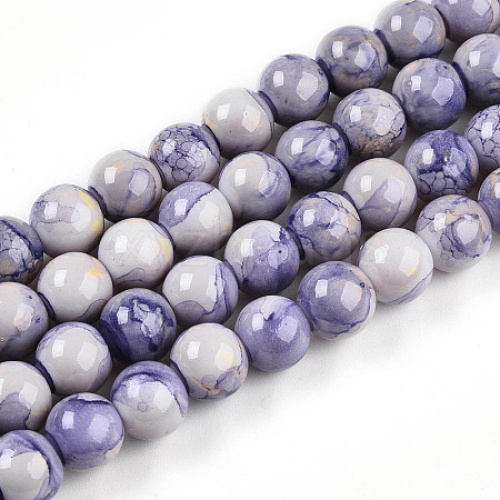 Baking Paint Glass Beads X1-DGLA-N003-10mm-C08-1