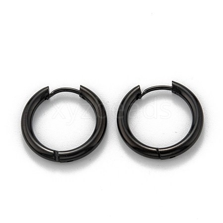304 Stainless Steel Huggie Hoop Earrings EJEW-O087-09D-EB-1