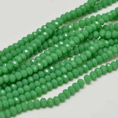 Faceted Rondelle Glass Beads Strands GLAA-I033-3mm-12-1