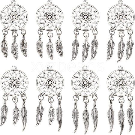  16Pcs 4 Style Tibetan Style Alloy Big Pendants FIND-NB0002-36-1