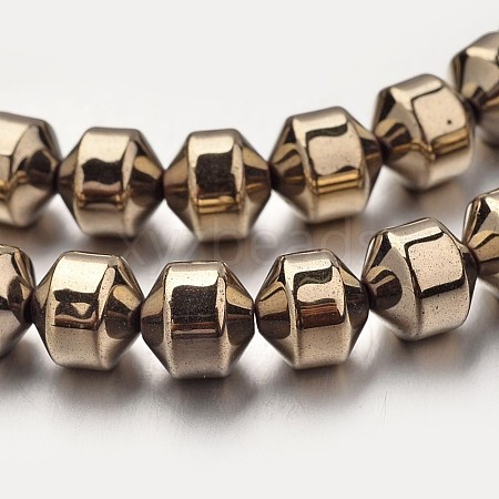 Electroplate Non-magnetic Synthetic Hematite Bead Strands G-F300-31B-06-1