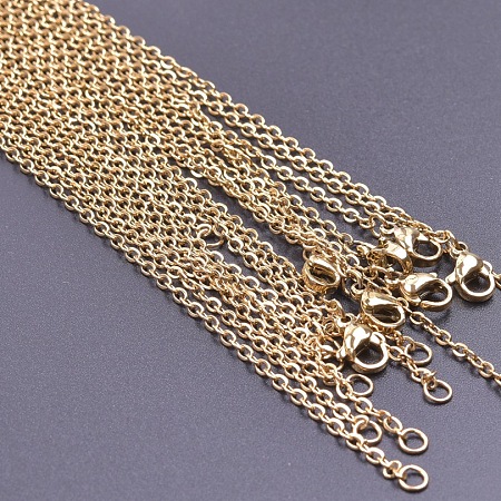 Unisex 304 Stainless Steel Cable Chain Necklaces VJ7708-2-1
